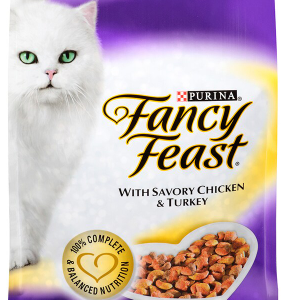 Purina Fancy Feast Dry Cat Food with Savory Chicken and Turkey