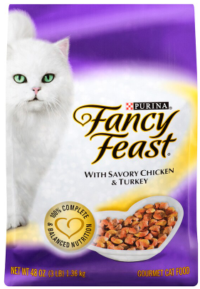 Purina Fancy Feast Dry Cat Food with Savory Chicken and Turkey