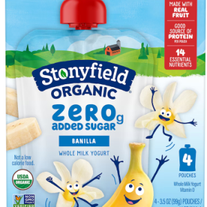 Stonyfield Organic Kids Yogurt Pouches, Banilla