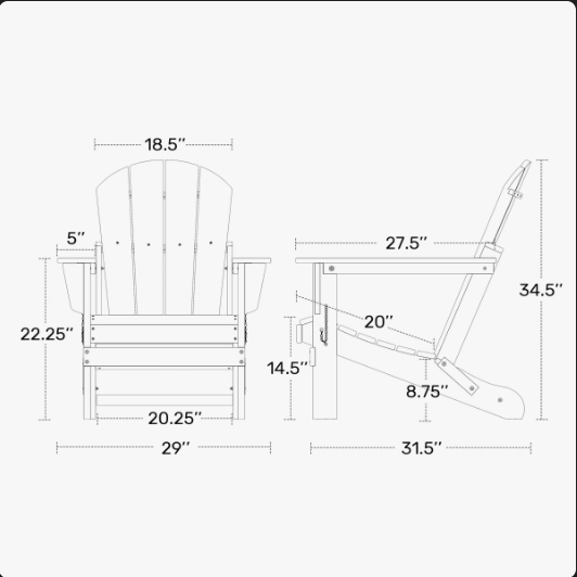 Shawnna Weather-Resistant Foldable Outdoor Adirondack Chair